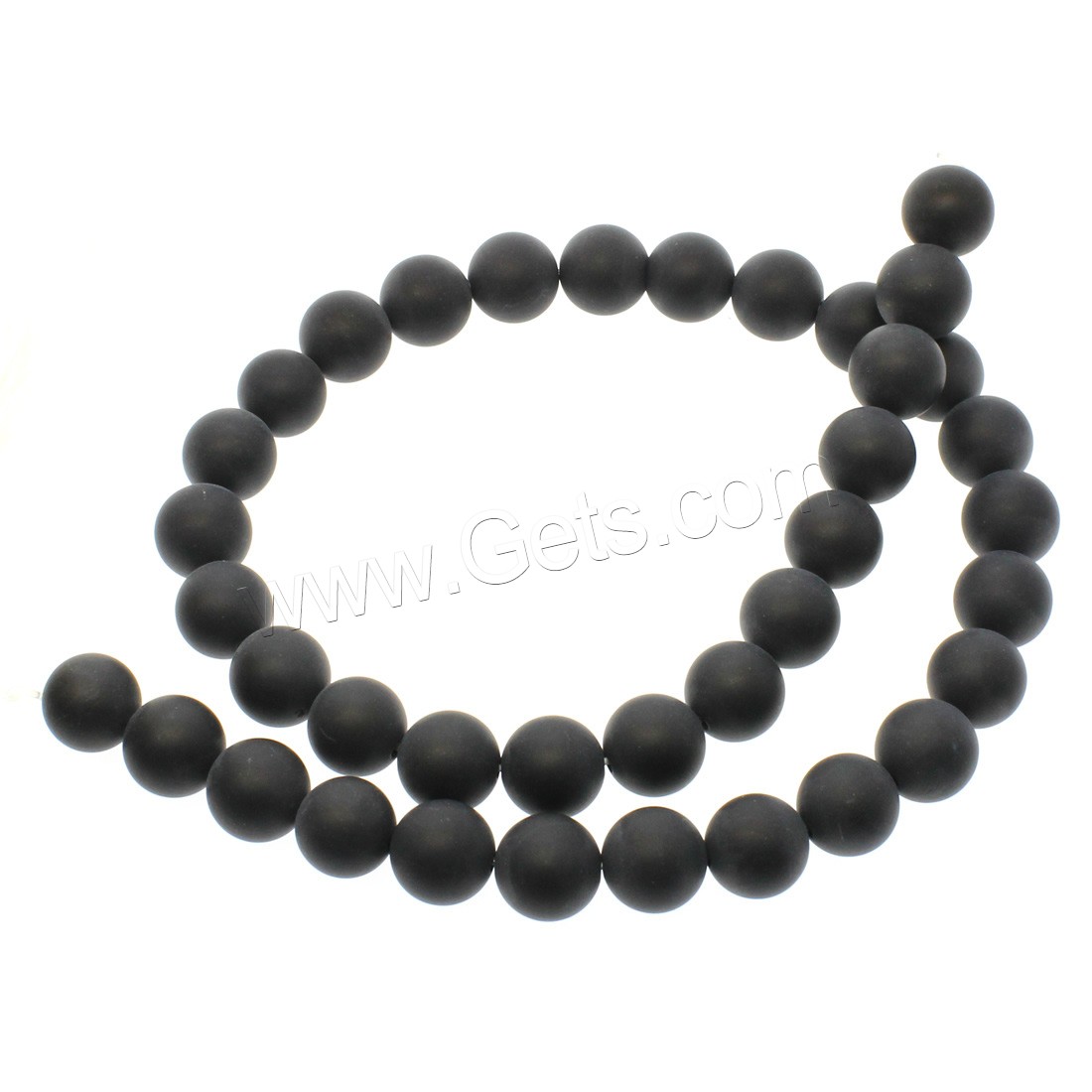 Black Stone Bead, Round, different size for choice & frosted, black, Hole:Approx 1mm, Length:Approx 14.9 Inch, Sold By Strand
