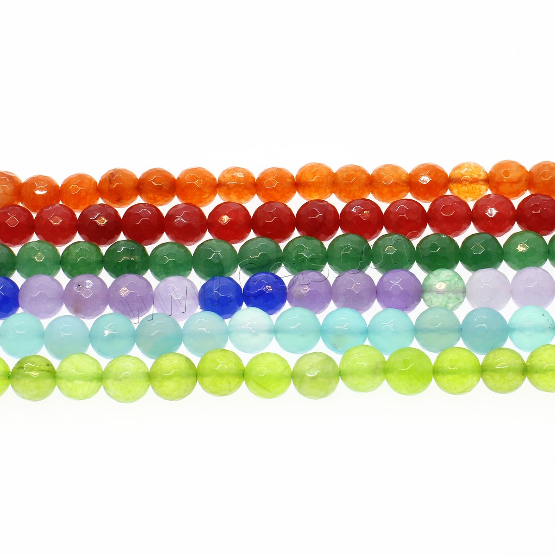 Dyed Marble Beads, Round, different size for choice & faceted, more colors for choice, Hole:Approx 1mm, Length:Approx 14.9 Inch, Sold By Strand