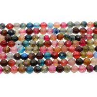 Natural Dragon Veins Agate Beads, Round, faceted 8mm Approx 1mm Approx 14.9 Inch, Approx 