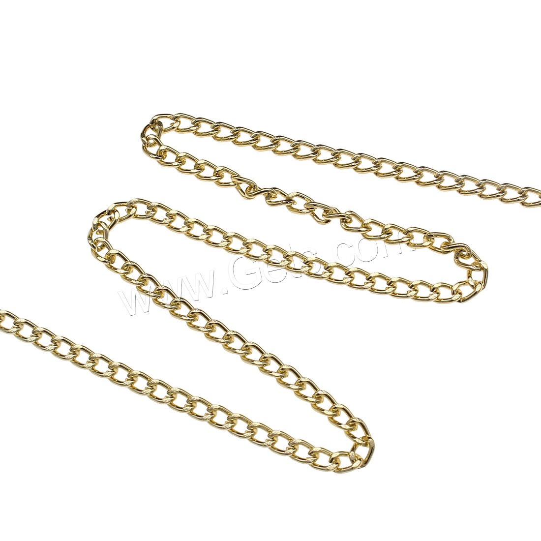 Aluminium Twist chaine ovale, Placage, bijoux de mode & normes différentes pour le choix & chaîne de torsion ovale, plus de couleurs à choisir, 100m/sac, Vendu par sac