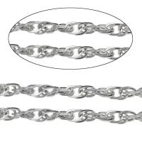 Aluminum Chain, silver color plated, byzantine chain 
