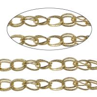 Aluminum Double Link Chain, gold color plated 