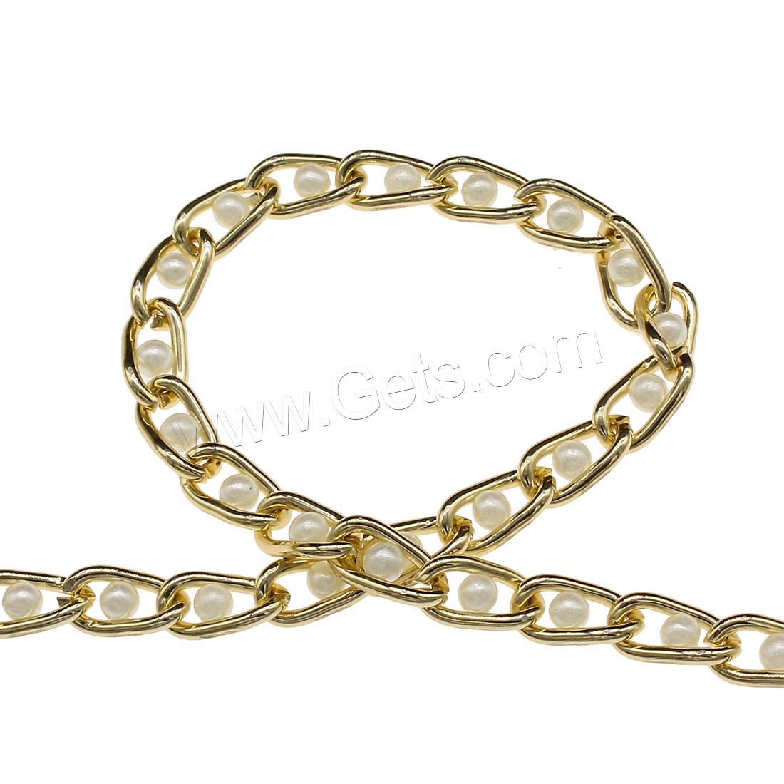 Aluminum Chain, with Plastic, plated, fashion jewelry, more colors for choice, 100m/Bag, Sold By Bag