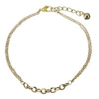 Stainless Steel Chain Bracelets, with 1.5Inch extender chain, gold color plated, oval chain & for woman & 1.5mm Approx 9 Inch 