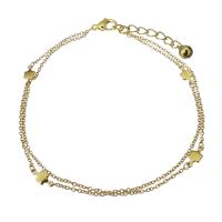 Stainless Steel Chain Bracelets, with 1.5Inch extender chain, gold color plated, oval chain & for woman & 1.5mm Approx 9.5 Inch 