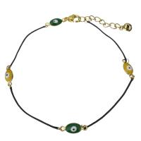 Stainless Steel Bracelet, with 1.5Inch extender chain, gold color plated, fashion jewelry & evil eye pattern & for woman 1mm Approx 10 Inch 