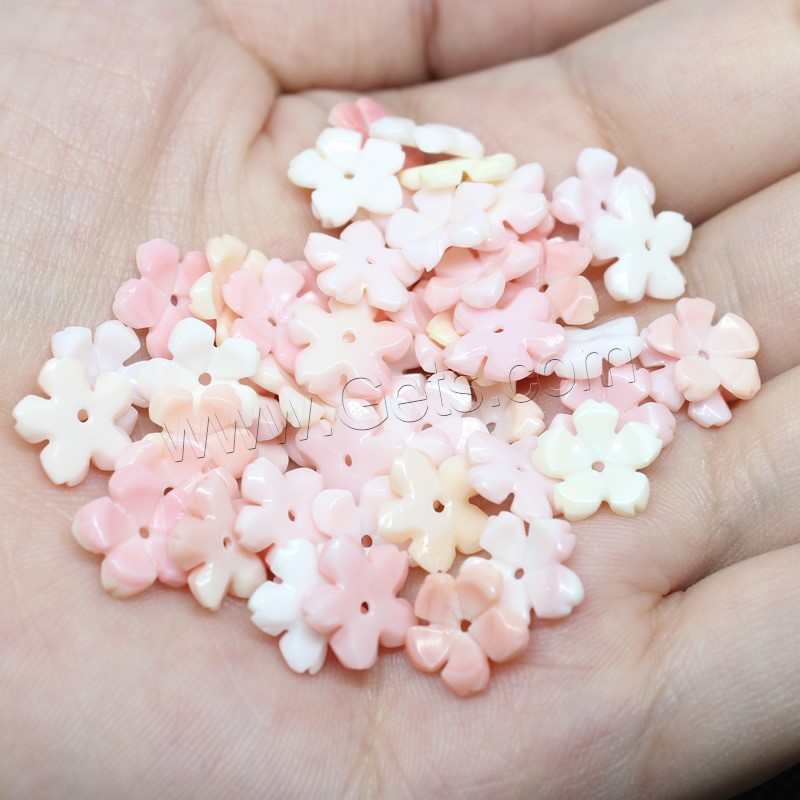 White Shell Bead Cap, Flower, Mini & fashion jewelry & DIY & different size for choice, Random Color, Hole:Approx 1mm, Sold By PC