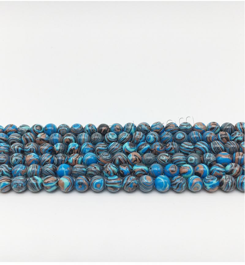 Synthetic Turquoise Beads, Round, fashion jewelry & different size for choice, Hole:Approx 1mm, Length:Approx 14.9 Inch, Sold By Strand