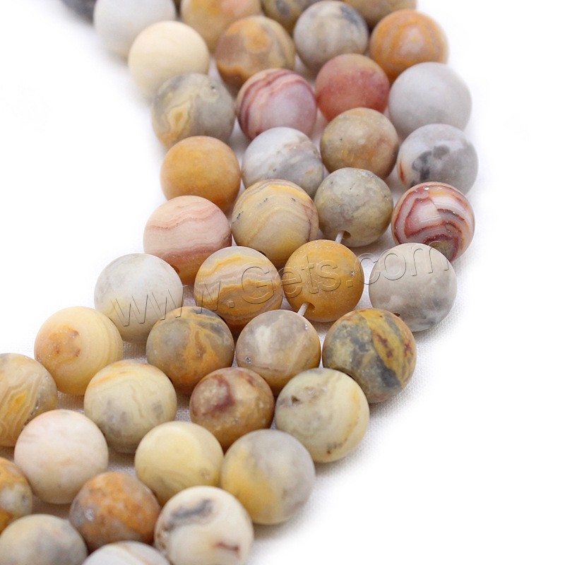 Perlas naturales ágata loca, Ágata loca, Esférico, diverso tamaño para la opción & glaseado, agujero:aproximado 1mm, longitud:aproximado 14.9 Inch, Vendido por Sarta