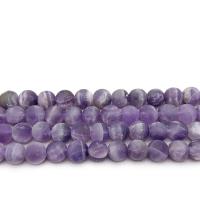 Natural Amethyst Beads, Round & frosted, purple Approx 1mm Approx 14.9 Inch 