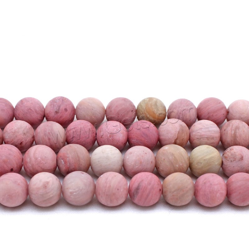Rhodonite Beads, Rhodochrosite, Round, different size for choice & frosted, light red, Hole:Approx 1mm, Length:Approx 14.9 Inch, Sold By Strand