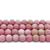 Rhodonite Beads, Rhodochrosite, Round & frosted, light red Approx 1mm Approx 14.9 Inch 