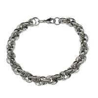 Stainless Steel Chain Bracelets, fashion jewelry & Unisex & rolo chain, original color, 9mm Approx 8.67 Inch 