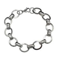 Stainless Steel Chain Bracelets, Unisex & oval chain, original color Approx 7.88 Inch 