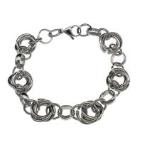 Stainless Steel Chain Bracelets, Unisex, original color Approx 7.88 Inch 