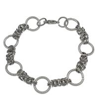 Stainless Steel Chain Bracelets, Unisex, original color Approx 8.27 Inch 