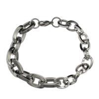 Stainless Steel Chain Bracelets, Unisex, original color  Approx 8.27 Inch 