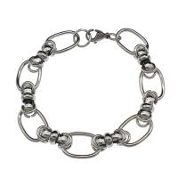 Stainless Steel Chain Bracelets, Unisex, original color Approx 7.88 Inch 