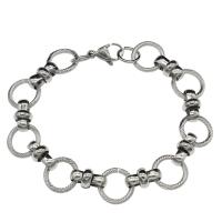 Stainless Steel Chain Bracelets, Unisex, original color Approx 7.88 Inch 