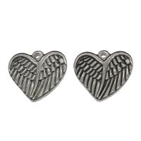 Stainless Steel Heart Pendants, original color Approx 1.6mm 