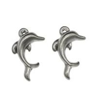 Stainless Steel Animal Pendants, Dolphin, original color Approx 1.6mm 