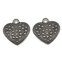 pendentifs de cœur en inox , acier inoxydable, coeur, couleur originale Environ 1.6mm Vendu par sac
