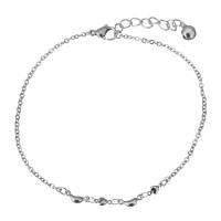 Stainless Steel Chain Bracelets, with 1.5Inch extender chain, Adjustable & fashion jewelry & oval chain & for woman, original color 2mm Approx 9 Inch 