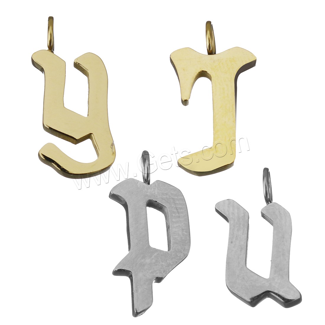 Stainless Steel Letter Pendant, Alphabet Letter, plated, fashion jewelry & different styles for choice, more colors for choice, Hole:Approx 2.5mm, Sold By PC