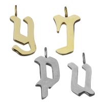 Stainless Steel Letter Pendant, Alphabet Letter, plated, fashion jewelry Approx 2.5mm 
