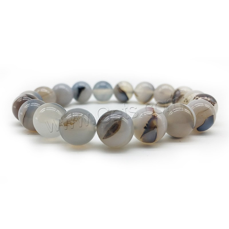 Ocean Agate Bracelet, Round, fashion jewelry & Unisex & different size for choice, Length:Approx 7.5 Inch, Sold By Strand