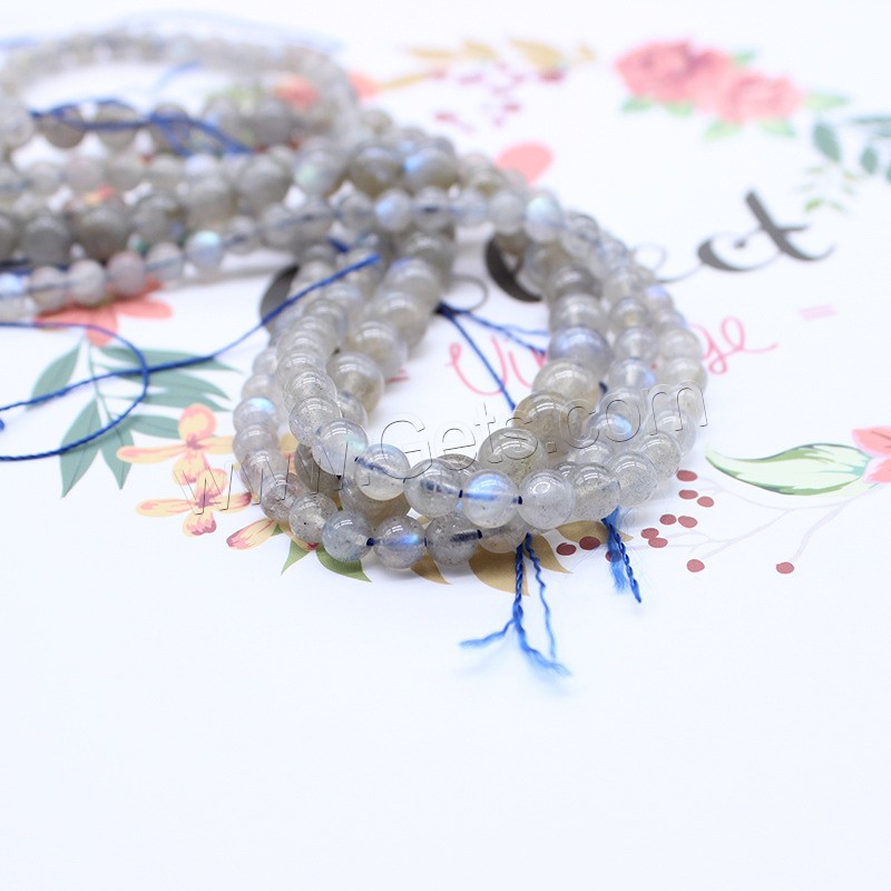 Mondstein Perlen, rund, Modeschmuck & verschiedene Größen vorhanden, grau, Bohrung:ca. 1mm, Länge:ca. 14.9 ZollInch, verkauft von Strang