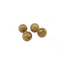Gold Foil Beads, with Resin, Round, fashion jewelry golden Approx 1mm, Approx 