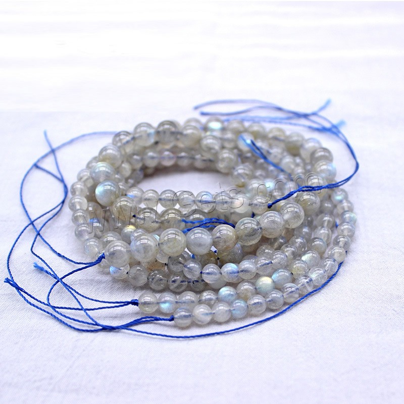 Natural Moonstone Beads, Round, fashion jewelry & different size for choice, grey, Hole:Approx 1mm, Length:Approx 14.9 Inch, Sold By Strand