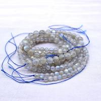 Perles Pierre de lune, Moonstone, Rond, bijoux de mode & normes différentes pour le choix, gris Environ 1mm Environ 14.9 pouce, Vendu par brin
