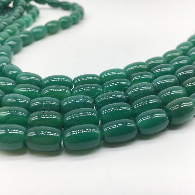 Perle agate verte naturelle, tambour, bijoux de mode & normes différentes pour le choix, vert, Trou:Environ 1mm, Longueur:Environ 14.9 pouce, Vendu par brin