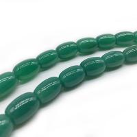 Natural Green Agate Beads, Drum, fashion jewelry green Approx 1mm Approx 14.9 Inch 