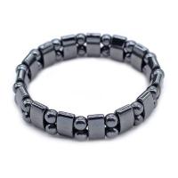 Hematite Bracelet, vintage & fashion jewelry & Unisex, black Approx 7.5 Inch 