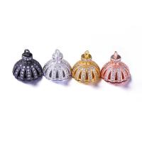 Cubic Zirconia Micro Pave Brass Pendant, Hat, plated, fashion jewelry & DIY & micro pave cubic zirconia & hollow Approx 1mm 