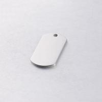 Stainless Steel Pendants, Rectangle, polished, fashion jewelry & DIY, original color Approx 4mm 