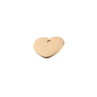 pendentifs de cœur en inox , acier inoxydable, coeur, poli, bijoux de mode & DIY, doré Environ 1.8mm Vendu par lot
