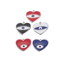 pendentifs de cœur en inox , acier inoxydable, coeur, bijoux de mode & styles différents pour le choix & émail, plus de couleurs à choisir  Environ 1.9mm Vendu par sac