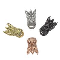 Rhinestone Brass Beads, metal, Dragón, chapado, Vintage & Joyería & Bricolaje & con diamantes de imitación, más colores para la opción, 23x13x9mm, agujero:aproximado 2.5mm, 10PCs/Bolsa, Vendido por Bolsa