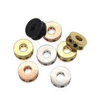 Rhinestone Brass Beads, metal, Esférico, chapado, Joyería & Bricolaje & con diamantes de imitación, más colores para la opción, 7x3mm, agujero:aproximado 2.5mm, 20PCs/Bolsa, Vendido por Bolsa