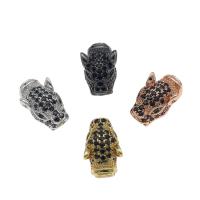 Rhinestone Brass Beads, metal, Cerdo, chapado, Vintage & Joyería & Bricolaje & con diamantes de imitación, más colores para la opción, 16x10x8mm, agujero:aproximado 1.7mm, 20PCs/Bolsa, Vendido por Bolsa