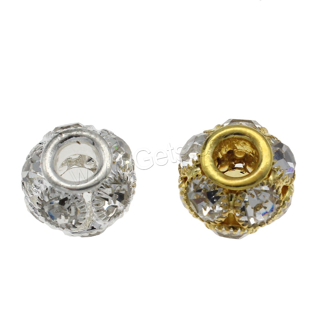 Rhinestone Brass Beads, metal, Esférico, chapado, Joyería & Bricolaje & diverso tamaño para la opción & con diamantes de imitación, más colores para la opción, Vendido por Bolsa