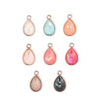Copper Coated Plastic Pendant, with Resin, Teardrop, gold color plated, Mini & fashion jewelry & DIY Approx 2mm 