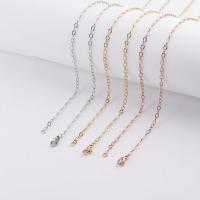 Fashion Stainless Steel Necklace Chain, fashion jewelry & oval chain 2.5mm Approx 29.53 Inch 