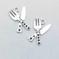 Zinc Alloy Jewelry Pendants, Knife and Fork, antique silver color plated, vintage & fashion jewelry & DIY Approx 1mm 