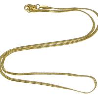 Stainless Steel Chain Necklace, 316 Stainless Steel, gold color plated, herringbone chain Approx 17 Inch 