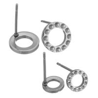 304 Stainless Steel Earring Stud Component, polished, vintage & fashion jewelry & DIY original color 